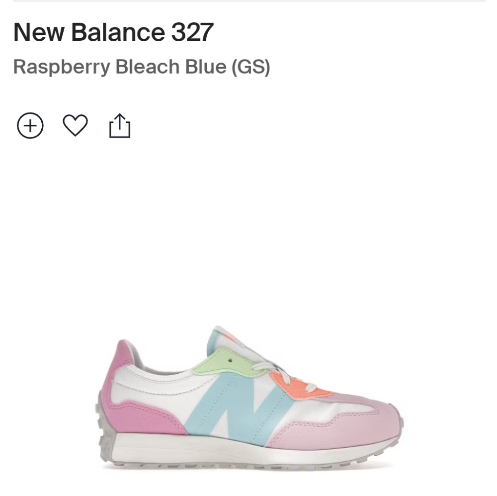 EUC New Balance 327 Pink Blue eur40 wms9 uskids7